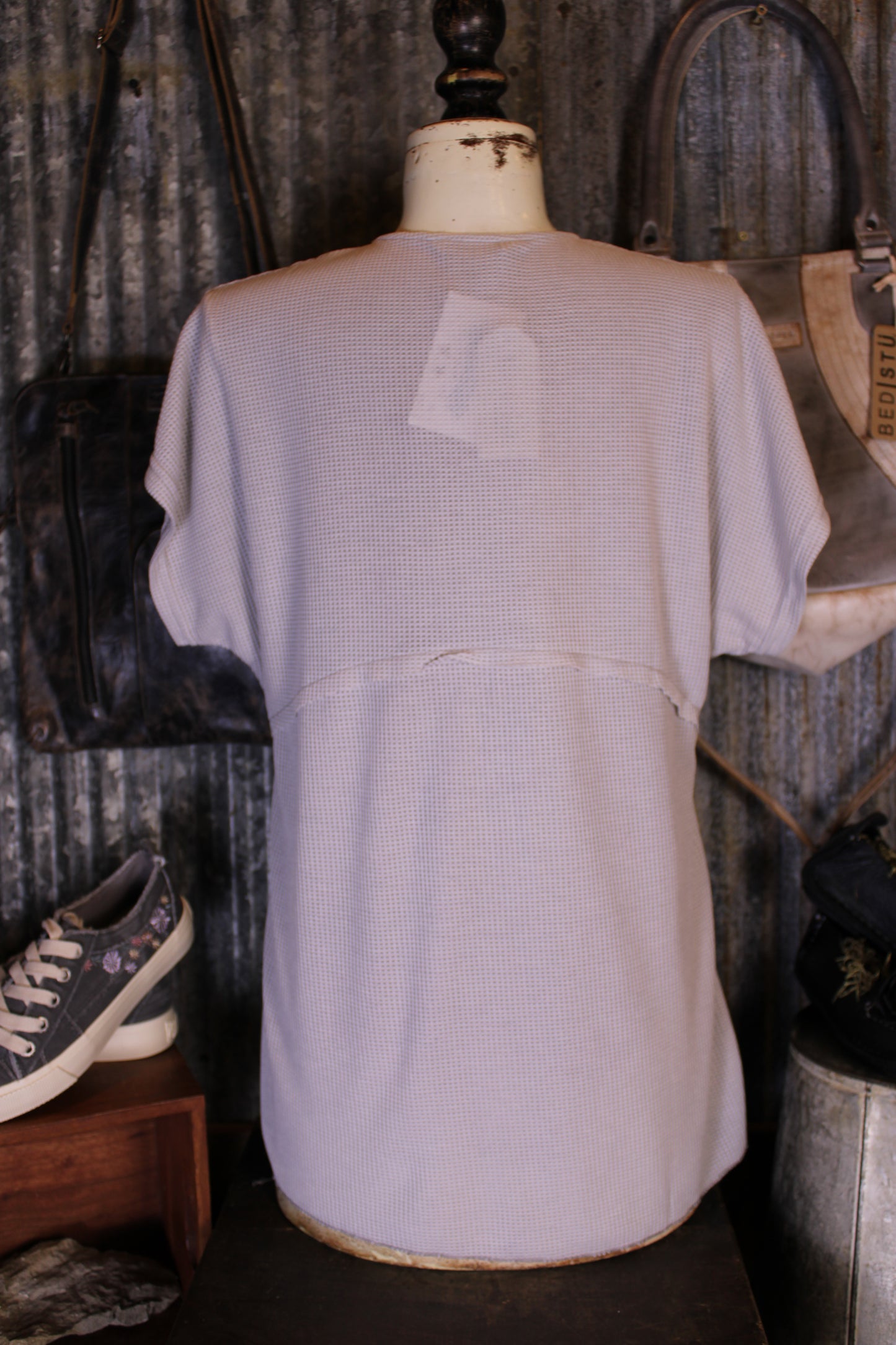 Silver Birch Waffle Knit Top