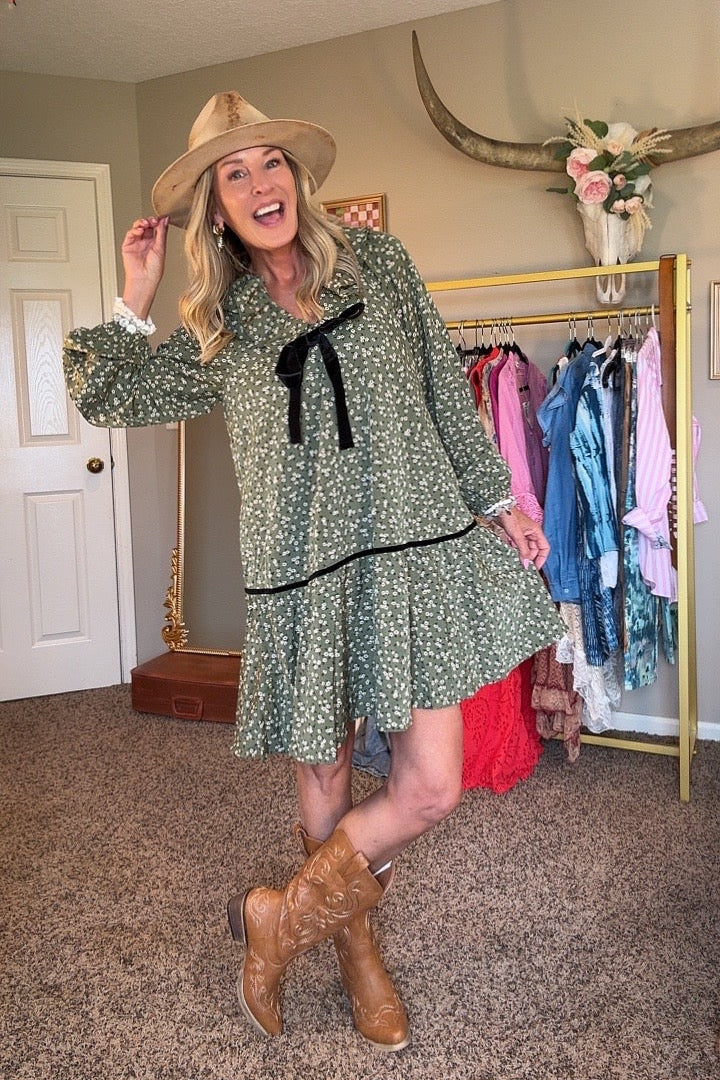 Kensington Olive Dress