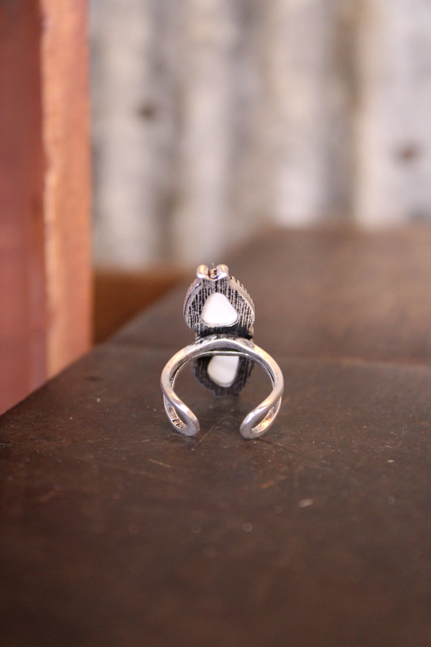 White Twin Skies Ring