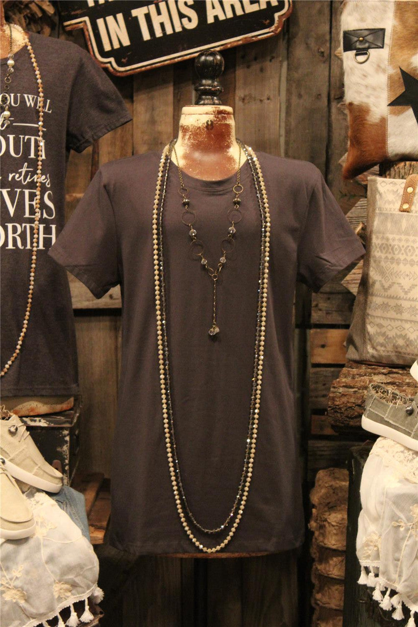 Dark Gray Basic T-shirt