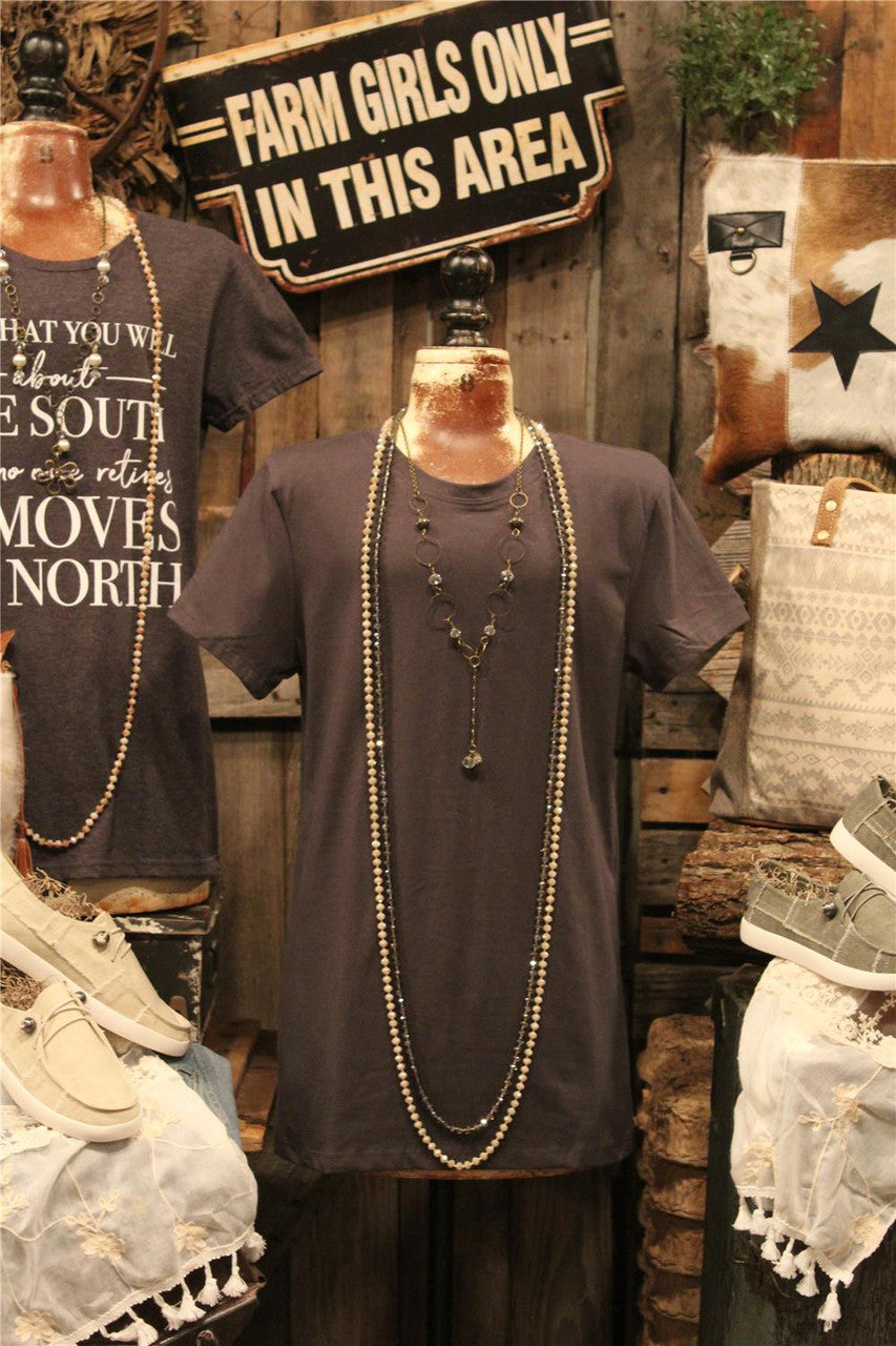 Dark Gray Basic T-shirt
