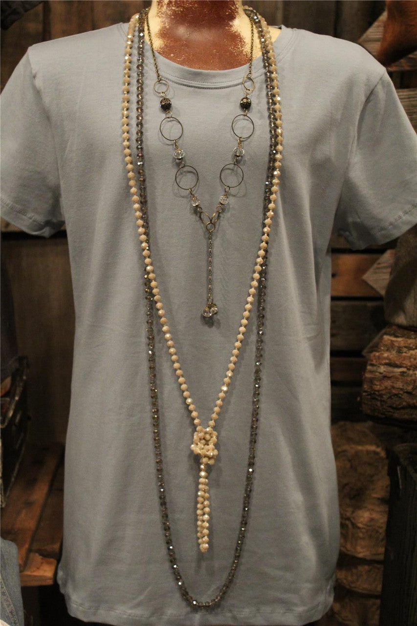 Women's Dusty Blue Basic Tee, Women's Dusty Blue Layering Tee