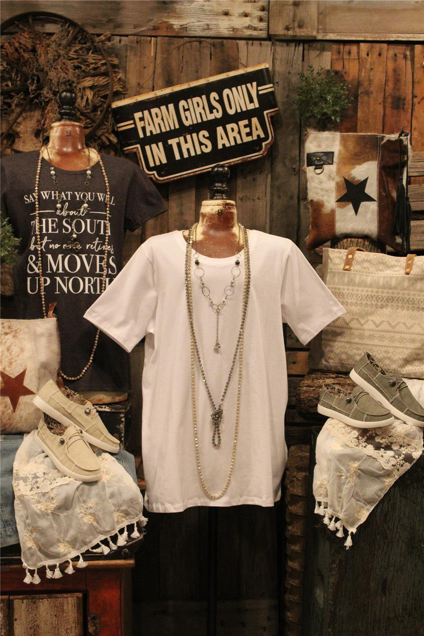 White Basic T Shirt