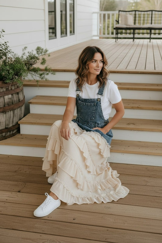Honey And Harvest Denim Overall Dress
