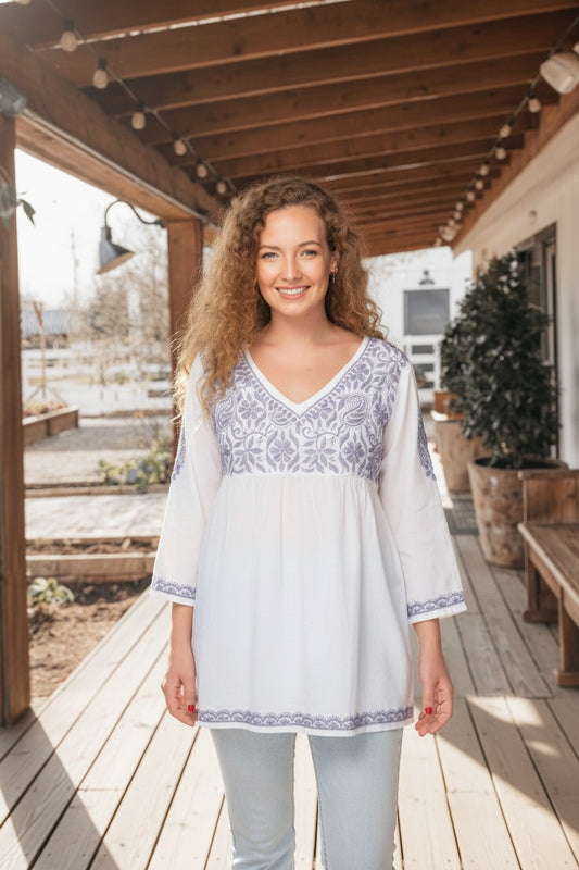 Wisteria Whisper Cotton Top