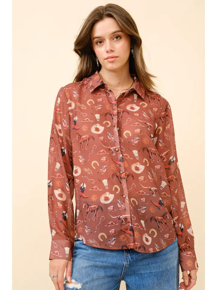 Boots & Broncos Blouse