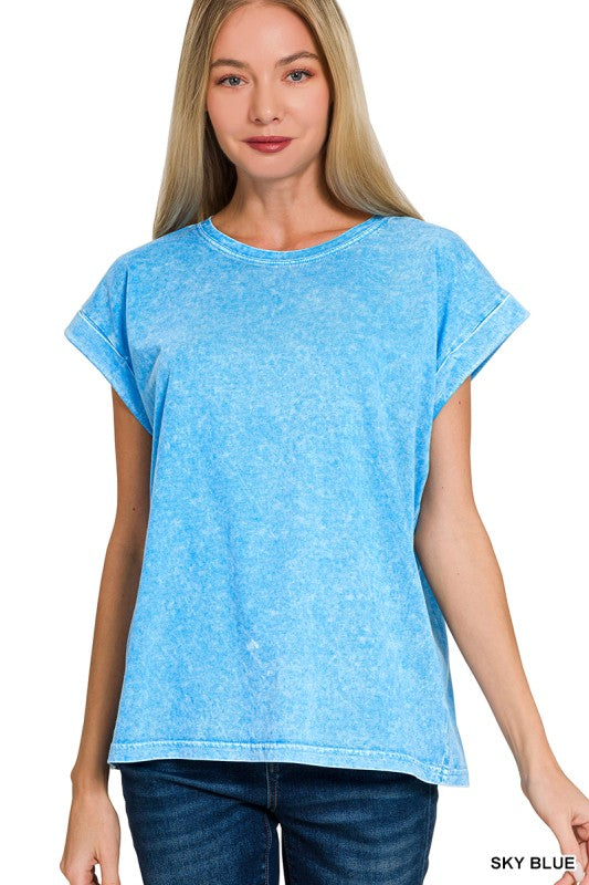 Cloud Soft Sky Blue Cotton Top