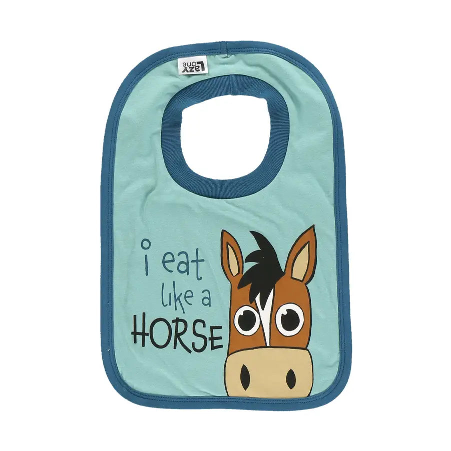 I Eat Like A Horse Baby Bib
