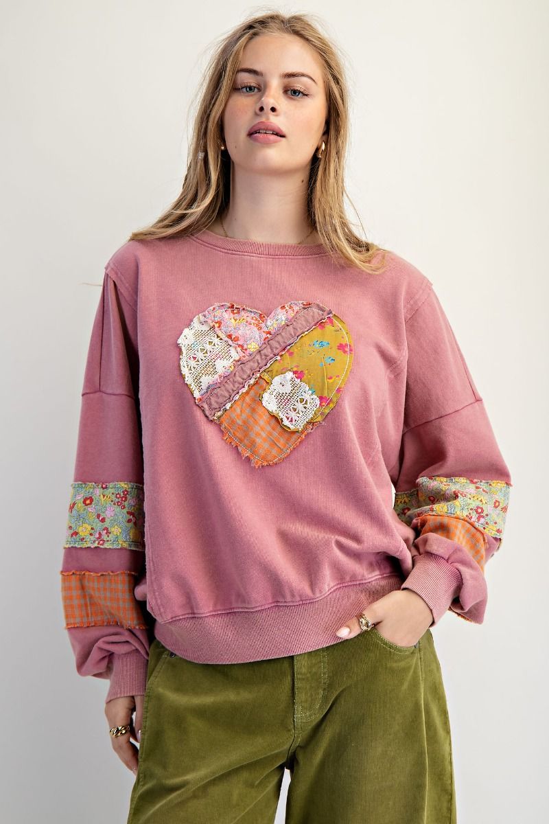 With Love Lipstick Pink Sweatshirt
