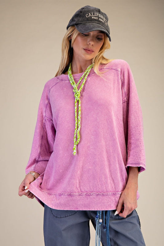 Soft Fade Pink Cotton Top