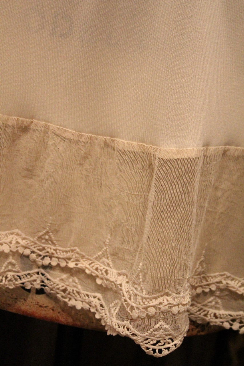 beige lace tank slip skirt top and dress extender