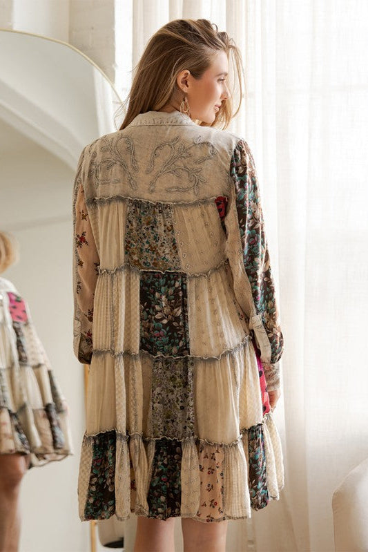 Nomad Stitch Latte Dress