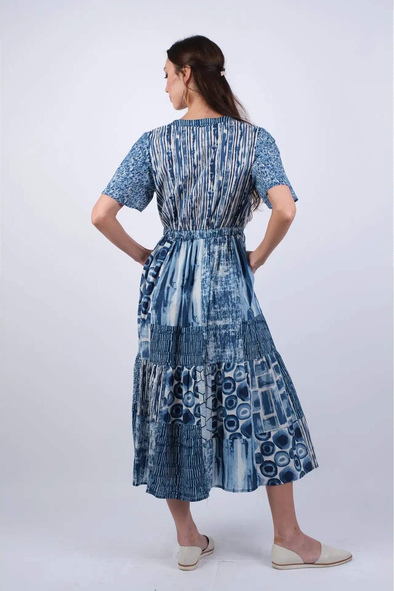 Ocean Whisper Cotton Maxi Dress