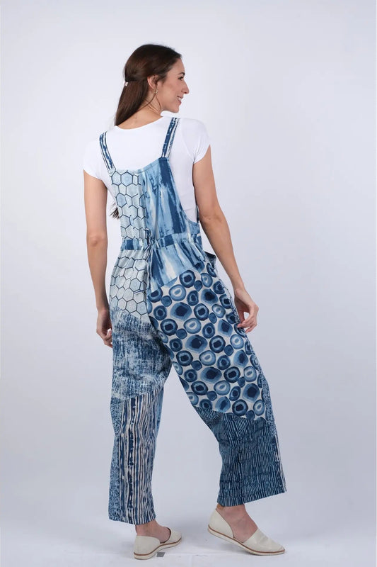 Ocean Whisper Cotton Overalls