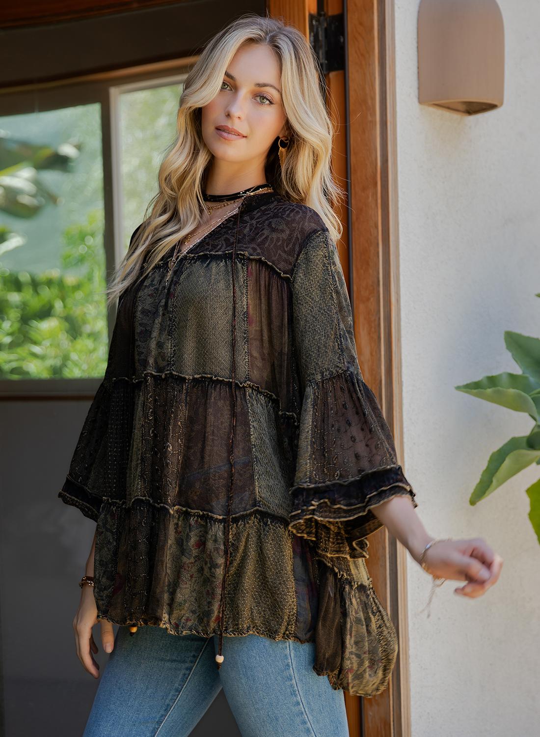 Weekend Hippie Amber Patchwork Tunic