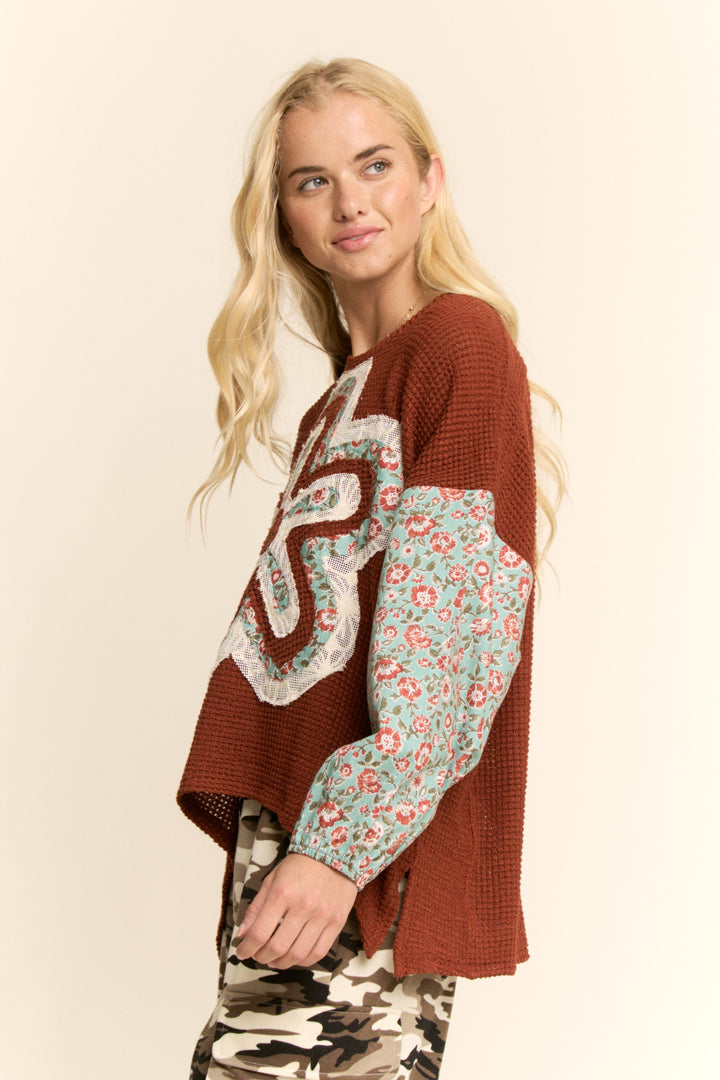 Ruby Garden Knitted Top