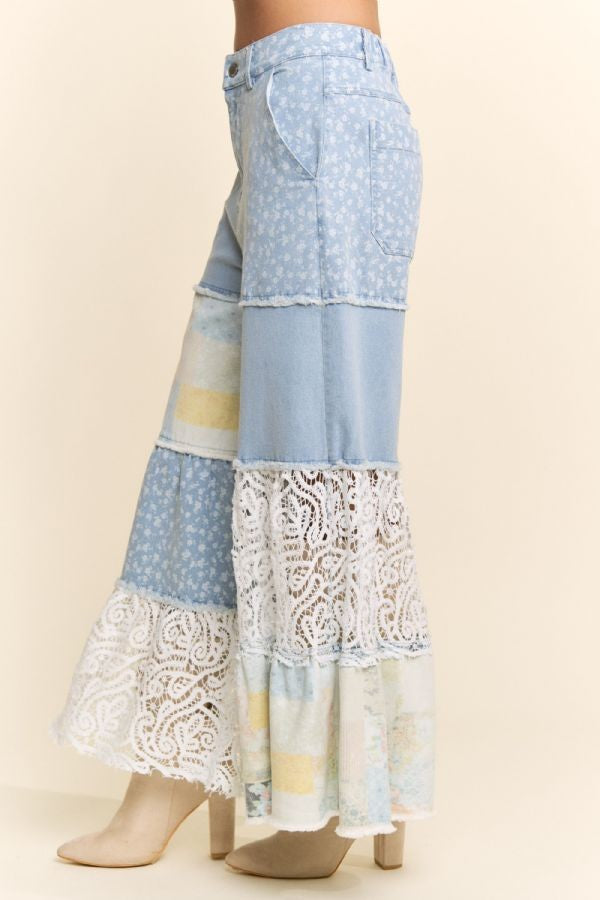 Flora Breeze Patchwork Pants