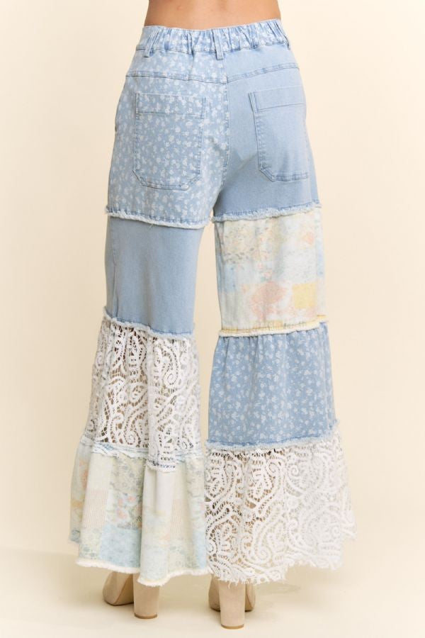 Flora Breeze Patchwork Pants
