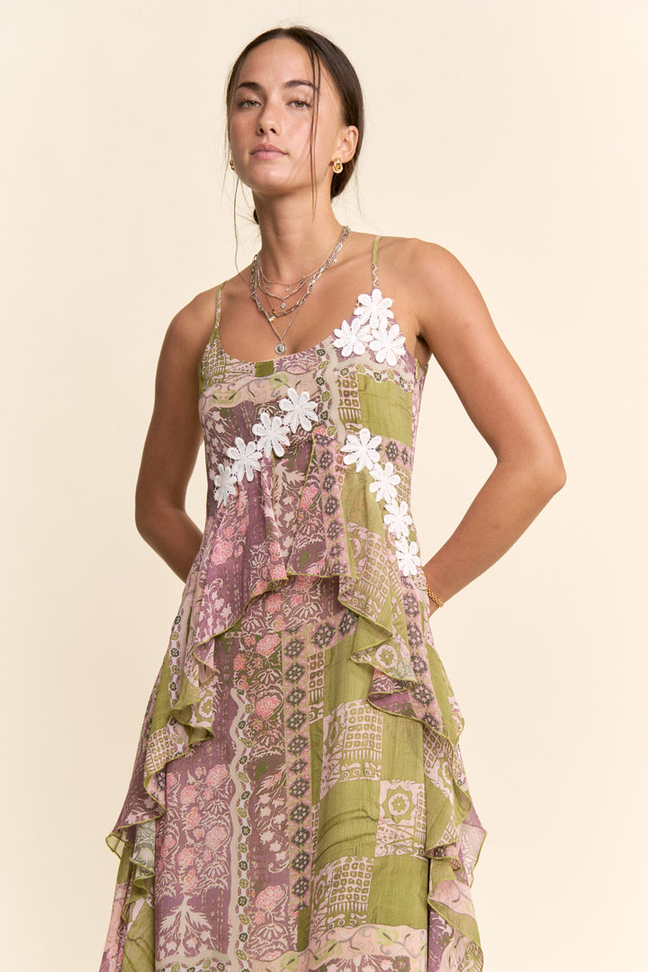 Botanical Breeze Flowy Dress
