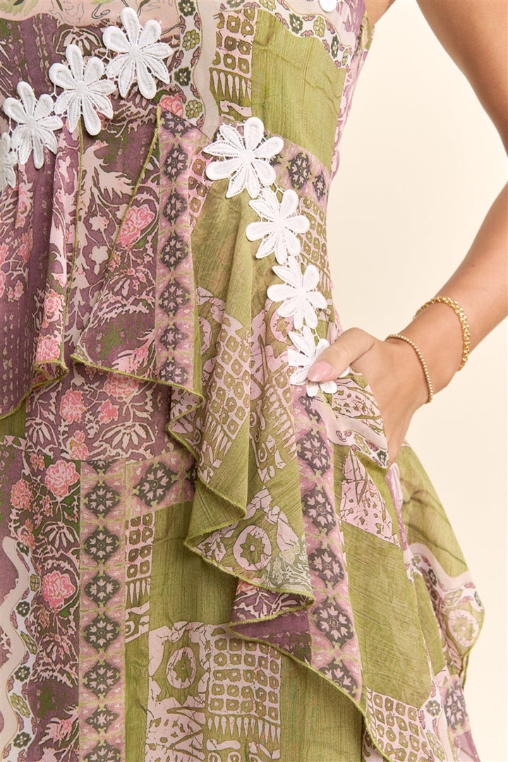 Botanical Breeze Flowy Dress