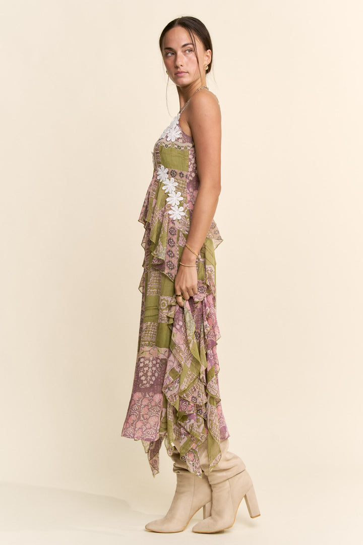 Botanical Breeze Flowy Dress
