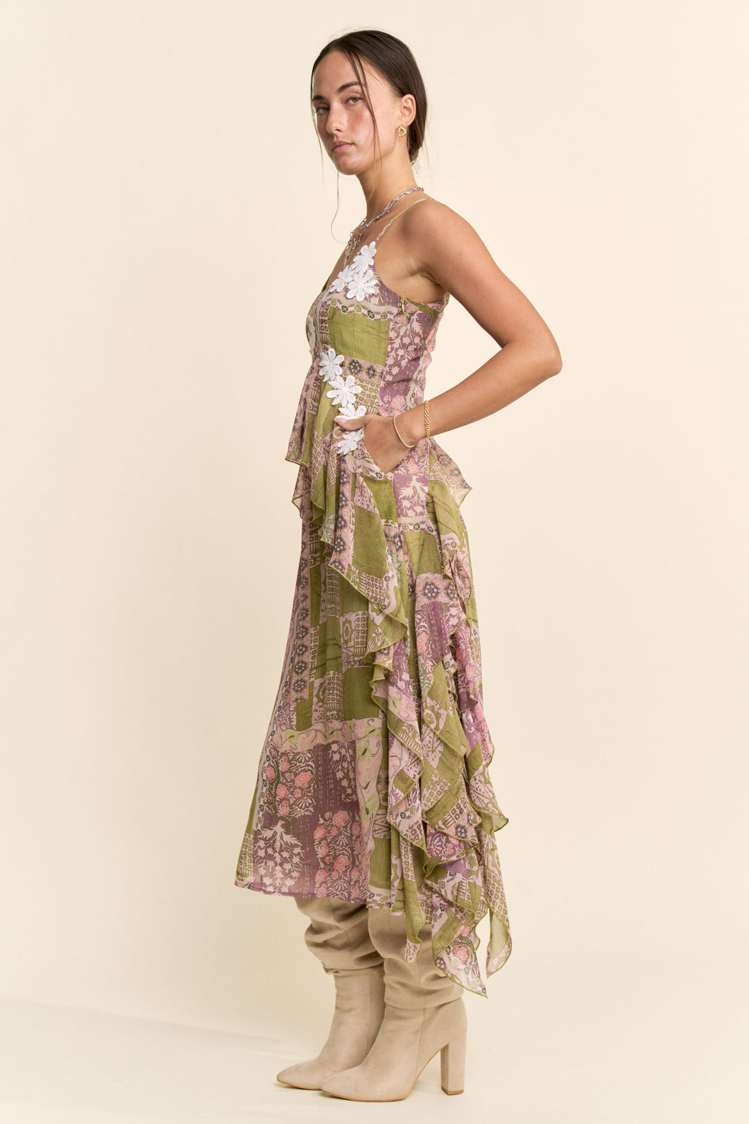 Botanical Breeze Flowy Dress