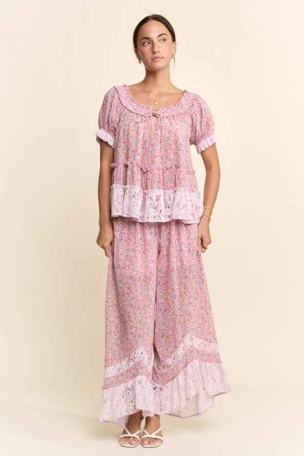 Lilac Luxe Lace Pants