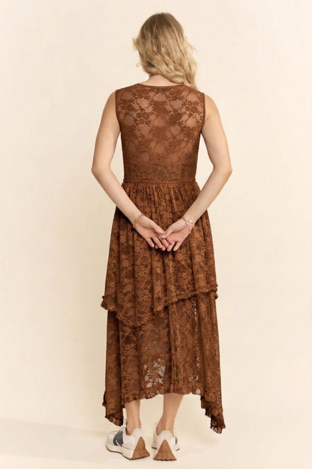 Mocha Mousse Lace Duster