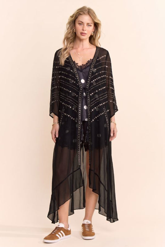 Midnight Moonstone Sheer Kimono