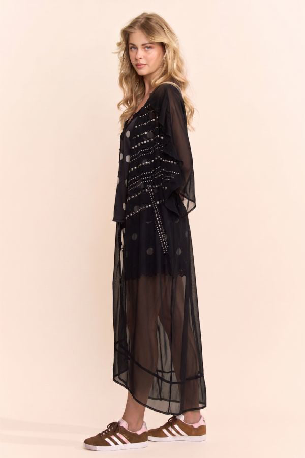 Midnight Moonstone Sheer Kimono – Farm Girls Fancy Frills