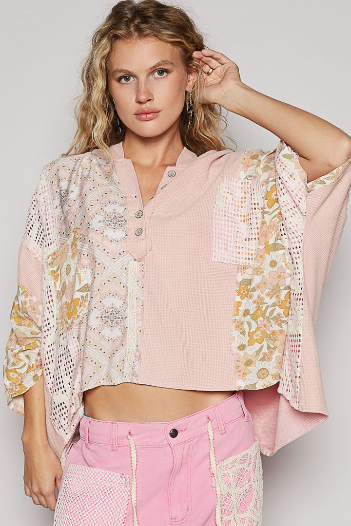 Blushing Breeze Pink Hooded Top