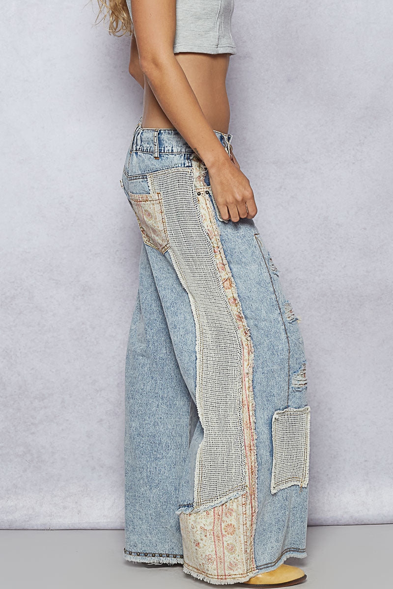 Floral Bliss Patch Pants