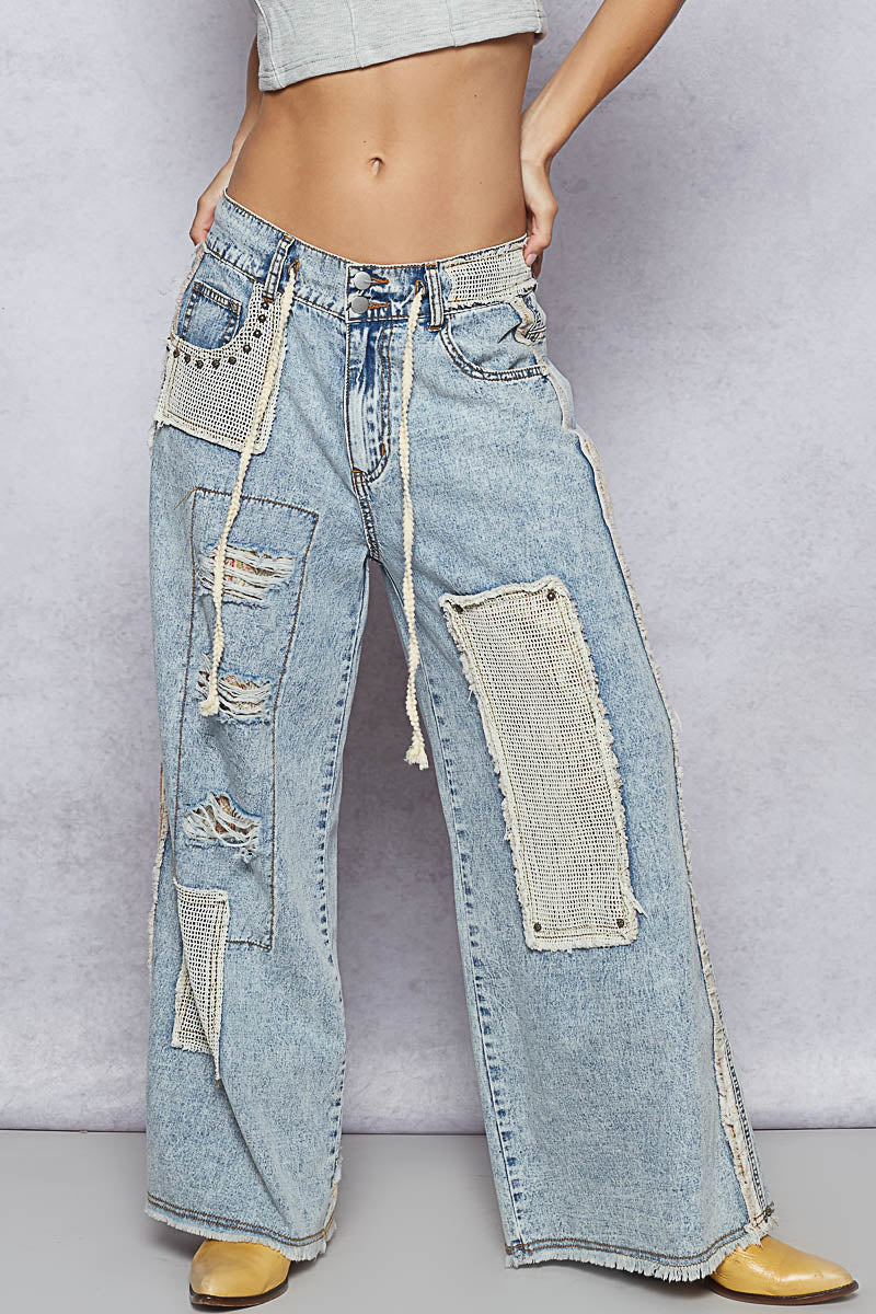 Floral Bliss Patch Pants