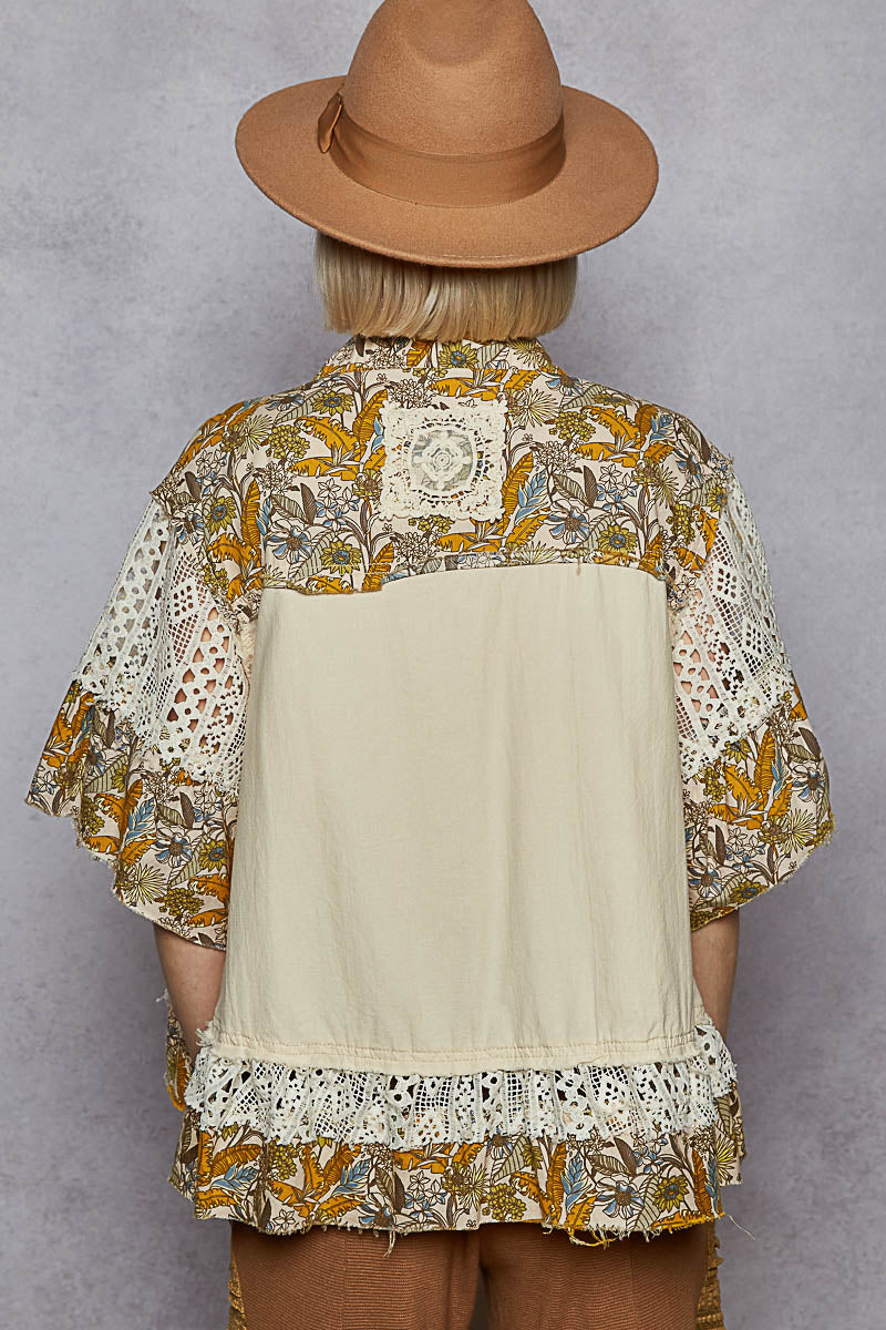 Botanical Breeze Cotton Shacket