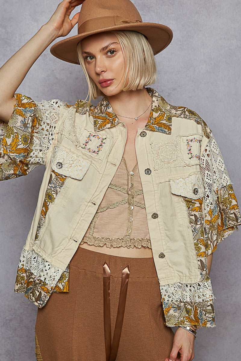 Botanical Breeze Cotton Shacket