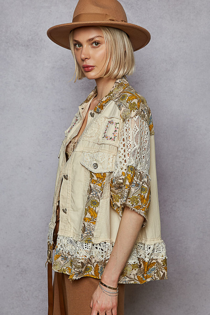 Botanical Breeze Cotton Shacket