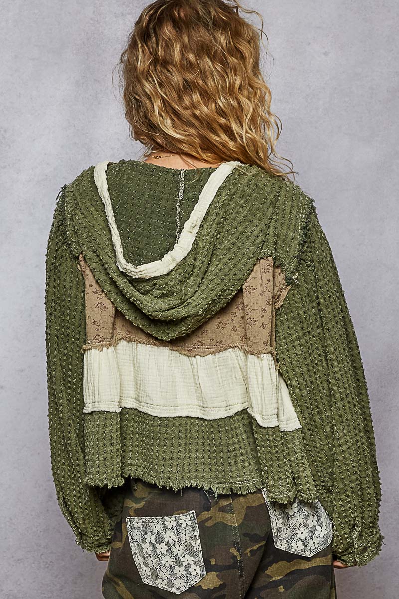 Sweet in Olive and Floral Sweatshirt