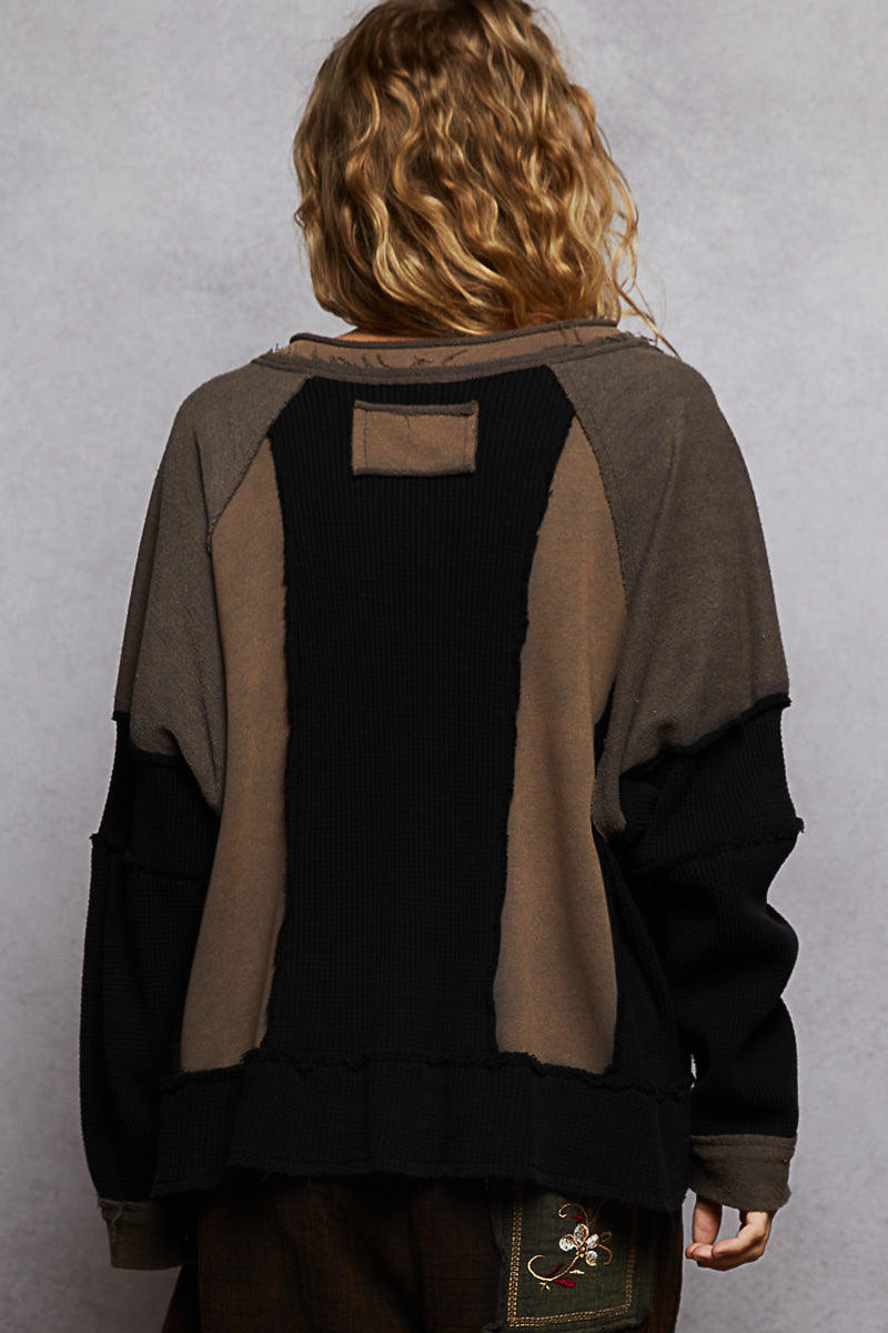 Trail Blazing Waffle Crop Casual