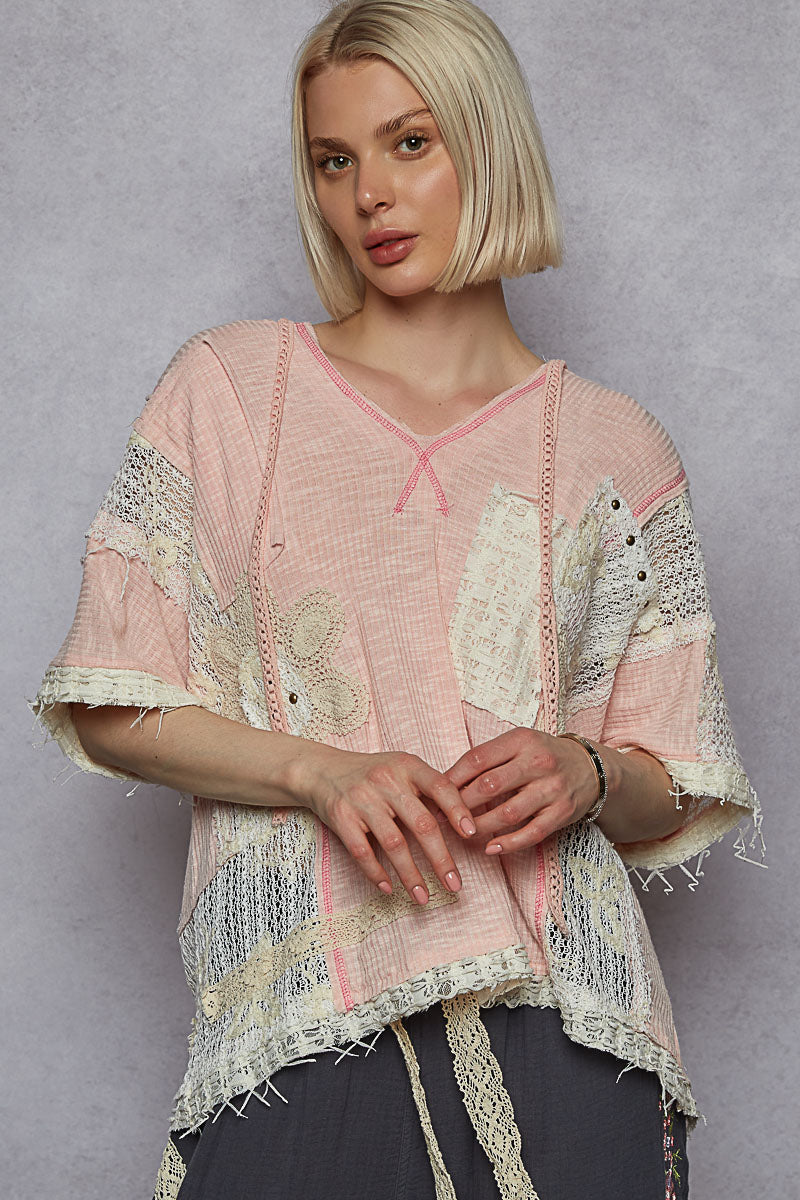 Cactus & Lace Blush Pink Casual Hoodie