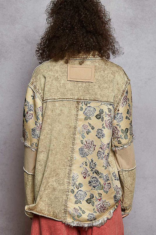 Touch of Floral Button Up Jacket