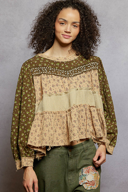 Pearls And Ruffles Blouse