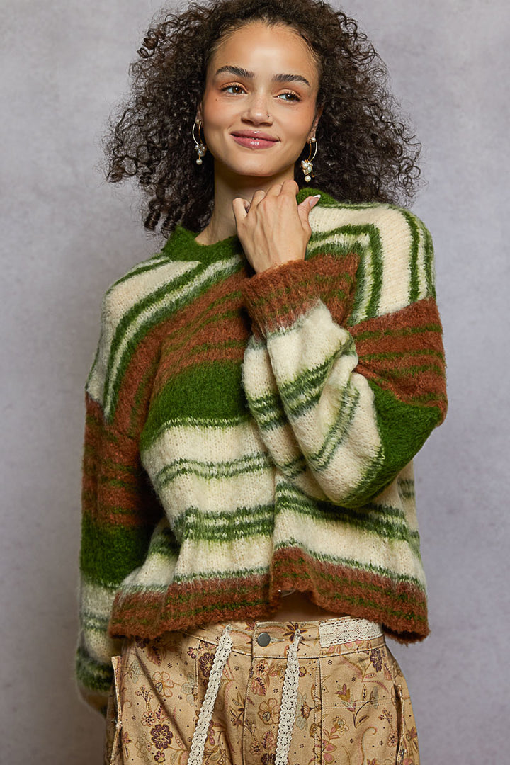 Chestnut &amp; Pine Striped Sweater