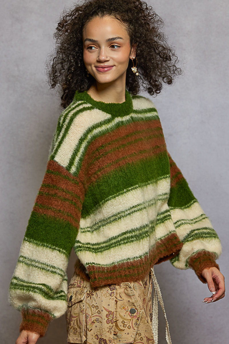 Chestnut &amp; Pine Striped Sweater