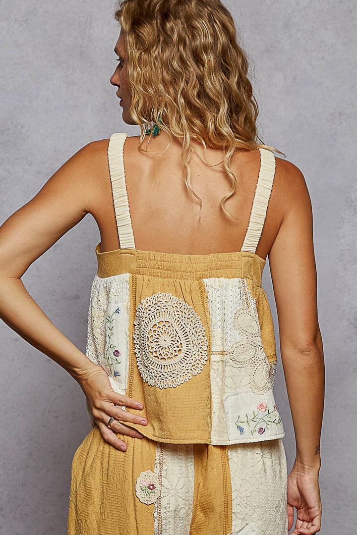 Honey Gold Cotton Crop Tank