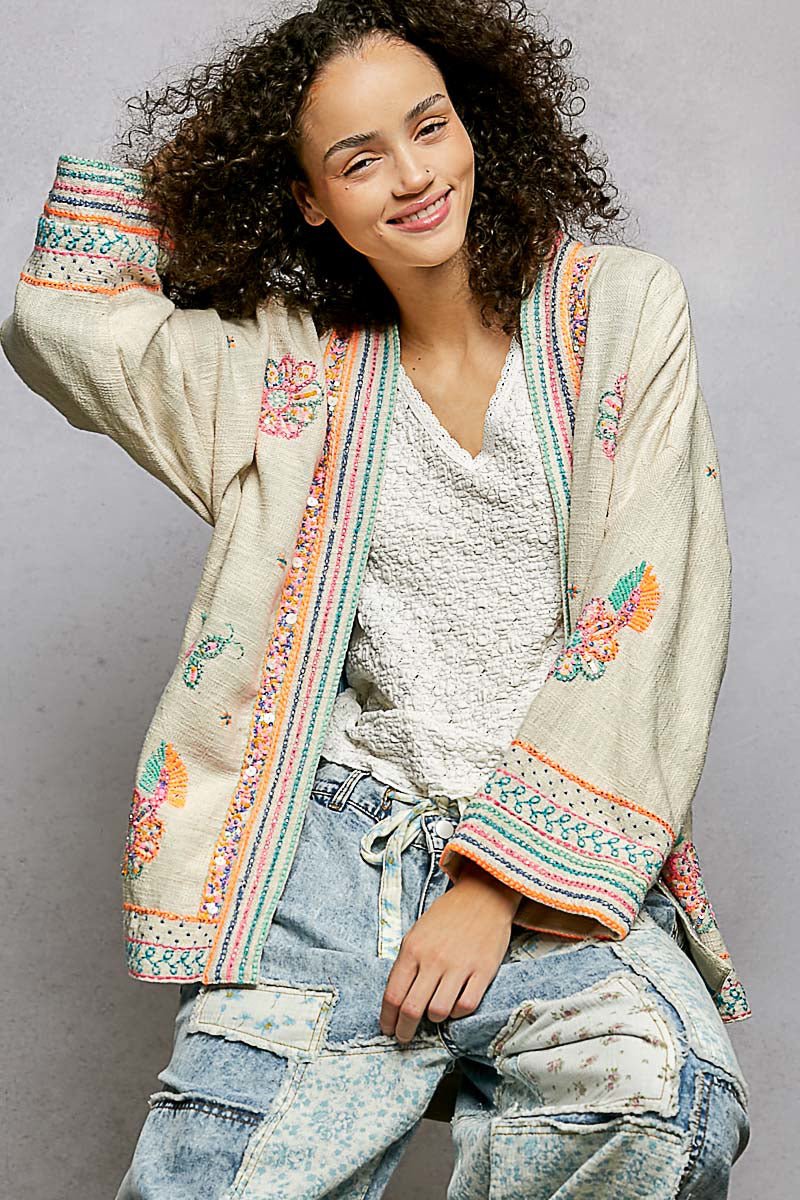 Neon Dream Cotton Kimono