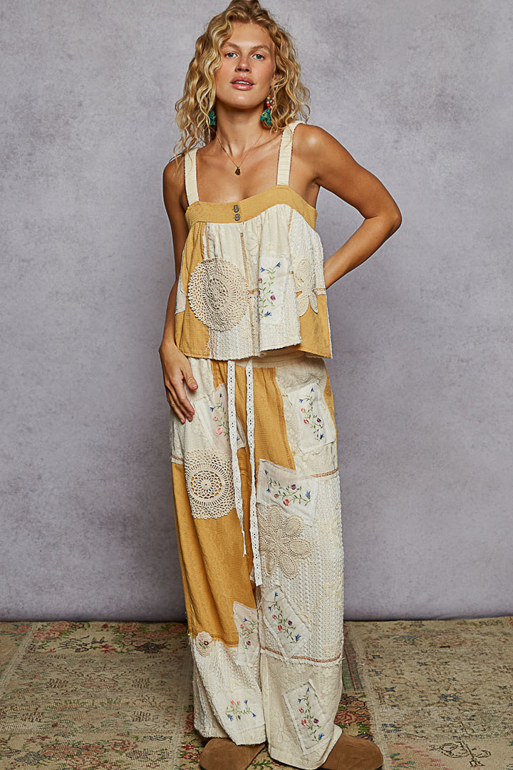 Honey Gold Cotton Pants