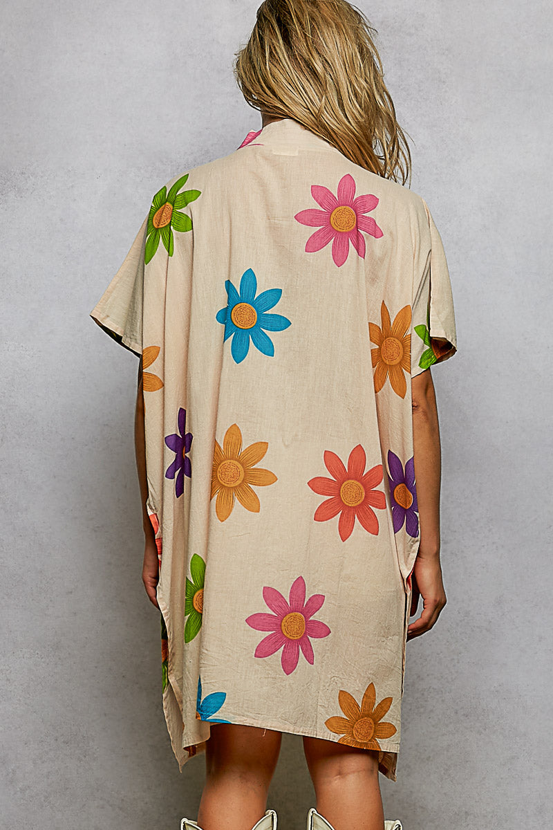 Kaleidoscope Cotton Poncho
