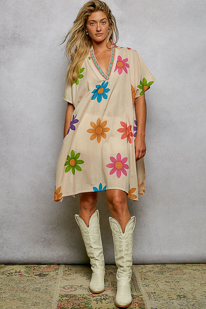 Kaleidoscope Cotton Poncho