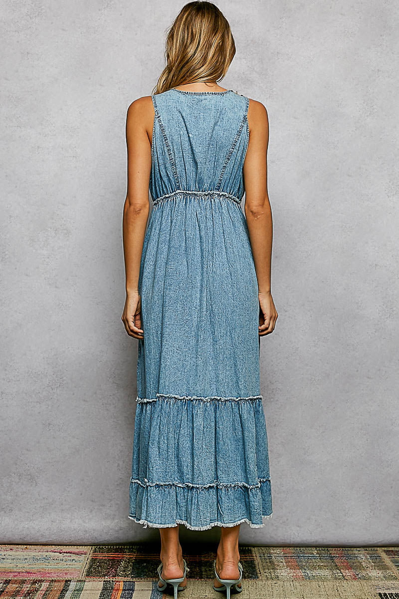 Tassels &amp; Sequins Denim Dream Dress