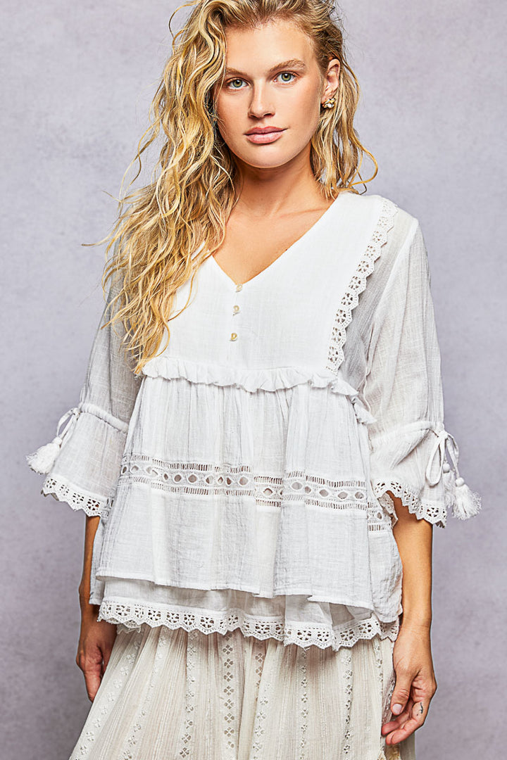 Soft Romance White Blouse